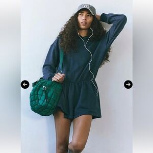 NWOT FREE PEOPLE  Such A Flirt Romper open back  - Midnight Navy